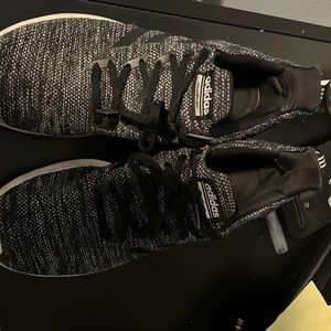 Black and white mans Size 10 Adidas shoes